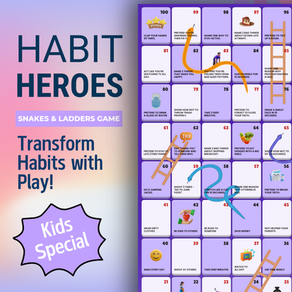 Habit Heroes Snakes & Ladders | Instant Download